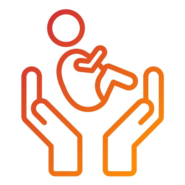 Diseño vectorial Estilo del icono de salud infantil