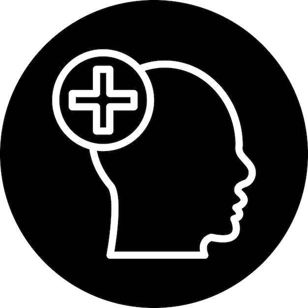 Diseño vectorial de estilo de icono de salud mental