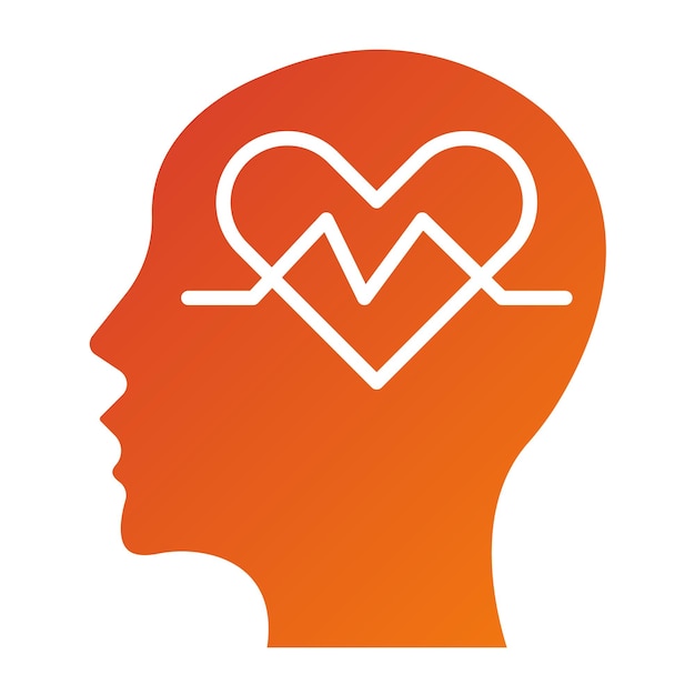 Diseño vectorial de estilo de icono de salud mental