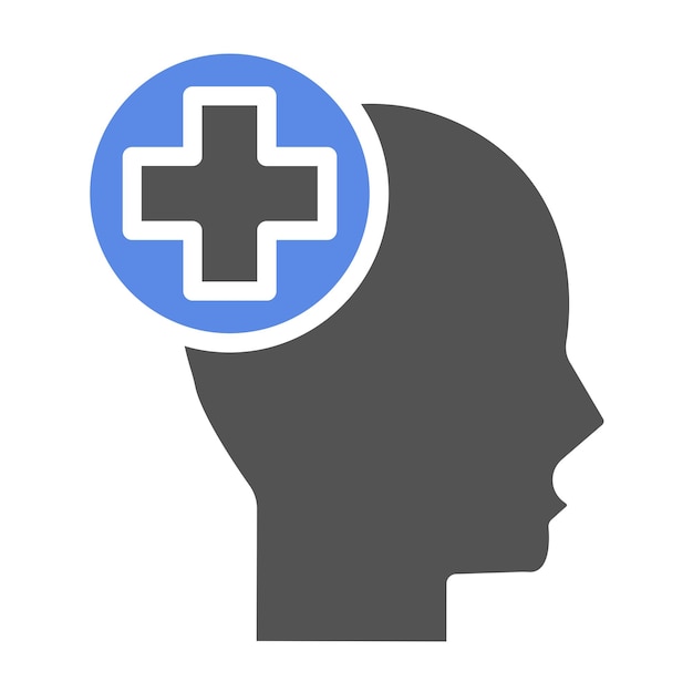 Diseño vectorial de estilo de icono de salud mental