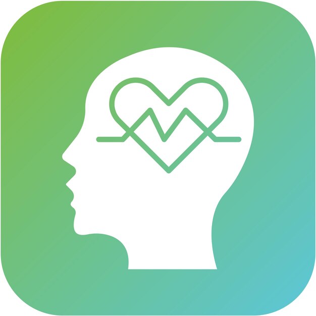 Diseño vectorial de estilo de icono de salud mental