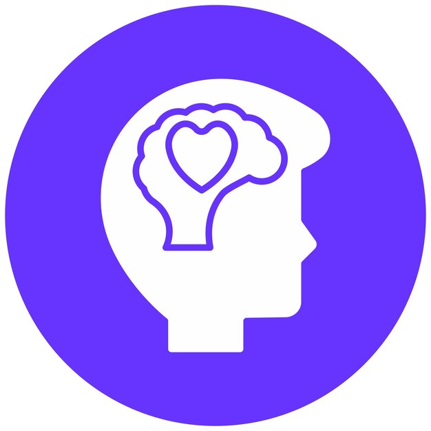 Diseño vectorial de estilo de icono de salud mental
