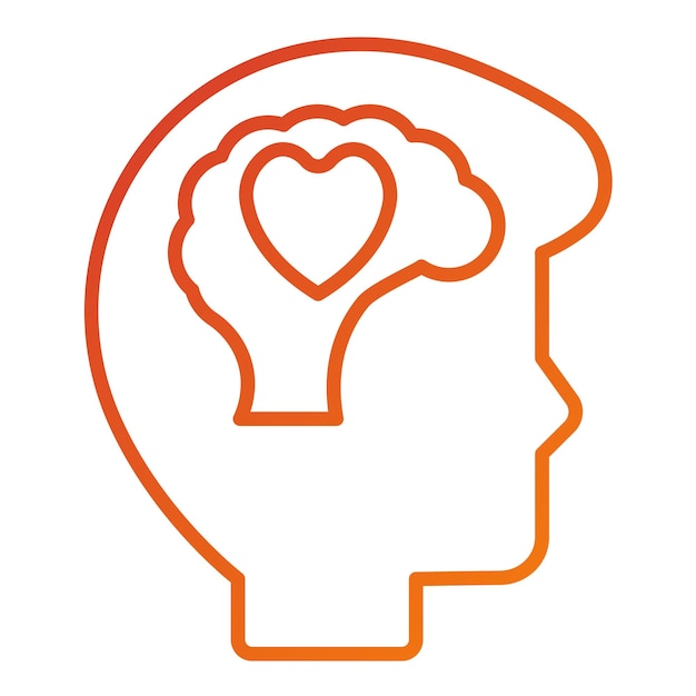 Diseño vectorial de estilo de icono de salud mental