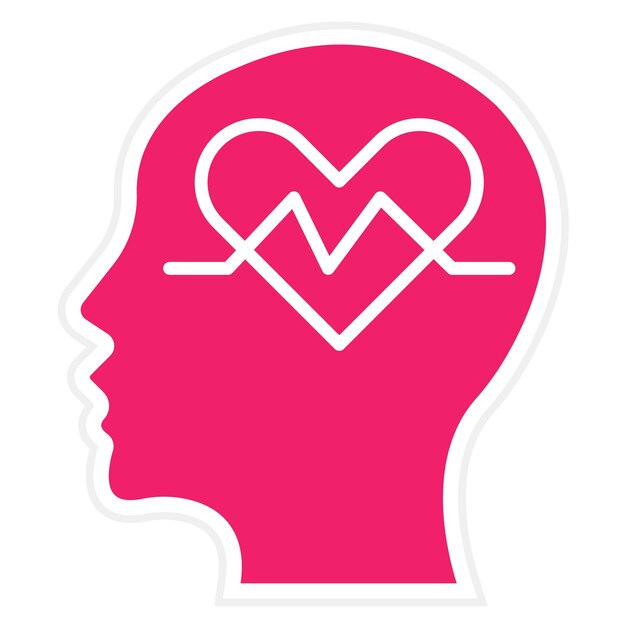 Diseño vectorial de estilo de icono de salud mental