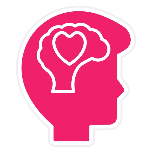 Diseño vectorial de estilo de icono de salud mental