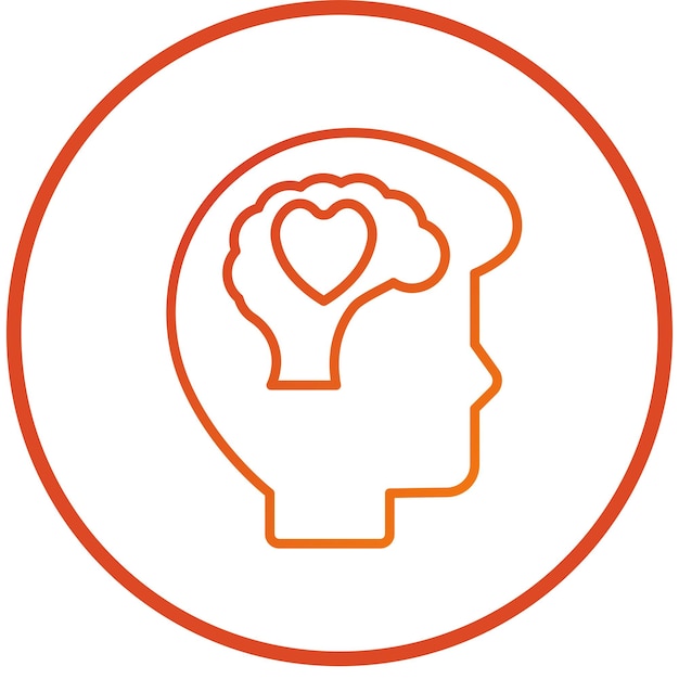 Diseño vectorial de estilo de icono de salud mental