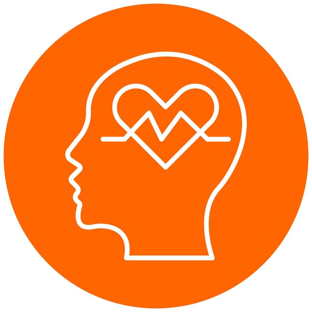 Diseño vectorial de estilo de icono de salud mental