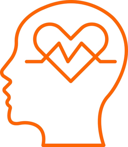 Diseño vectorial de estilo de icono de salud mental
