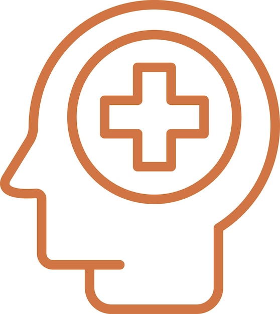 Diseño vectorial de estilo de icono de salud mental
