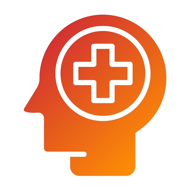 Diseño vectorial de estilo de icono de salud mental