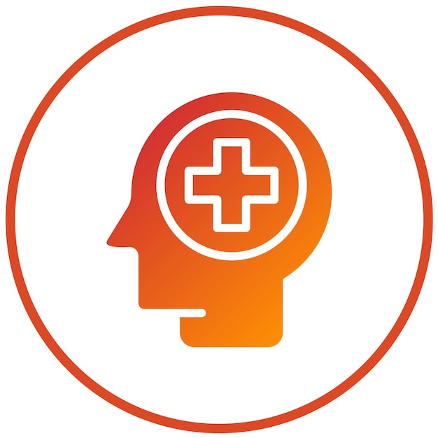 Diseño vectorial de estilo de icono de salud mental