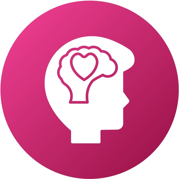 Diseño vectorial de estilo de icono de salud mental