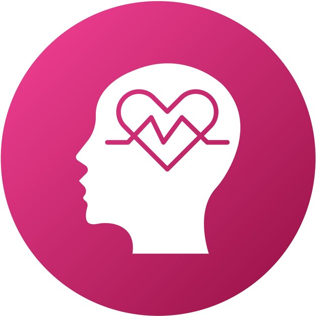 Diseño vectorial de estilo de icono de salud mental