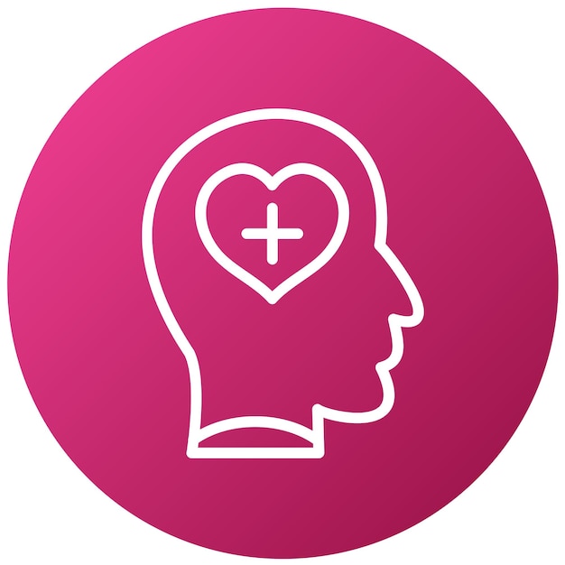 Diseño vectorial de estilo de icono de salud mental
