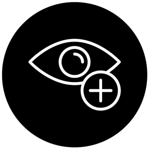 Diseño vectorial Estilo del icono de salud ocular