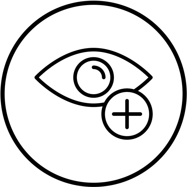 Diseño vectorial Estilo del icono de salud ocular