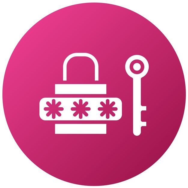 Diseño vectorial Estilo del icono de salvaguardia de la llave