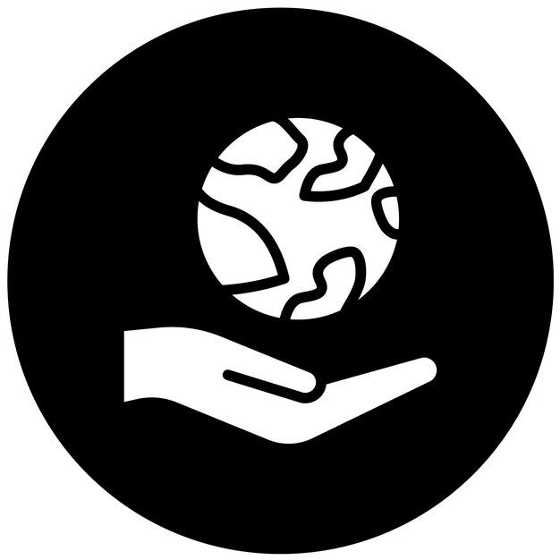 Diseño vectorial Estilo del icono de Salvar el Planeta