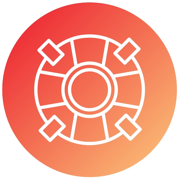Diseño vectorial del estilo del icono del salvavidas