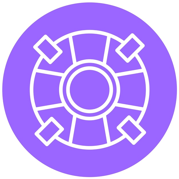 Diseño vectorial del estilo del icono del salvavidas