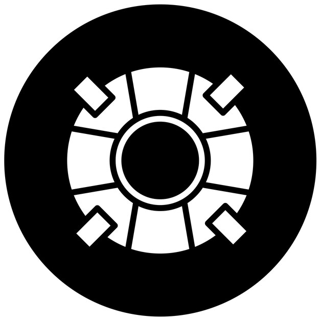 Diseño vectorial del estilo del icono del salvavidas