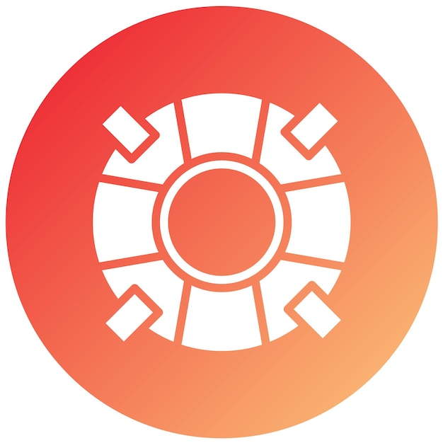 Diseño vectorial del estilo del icono del salvavidas