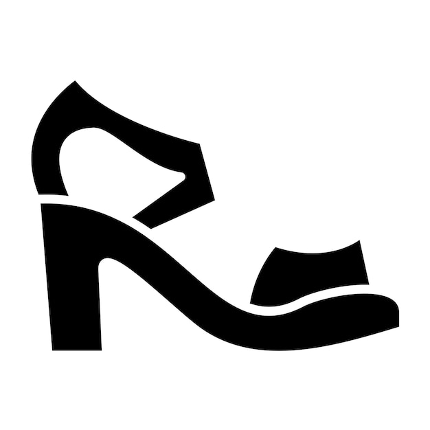 Diseño vectorial del estilo del icono de la sandalia