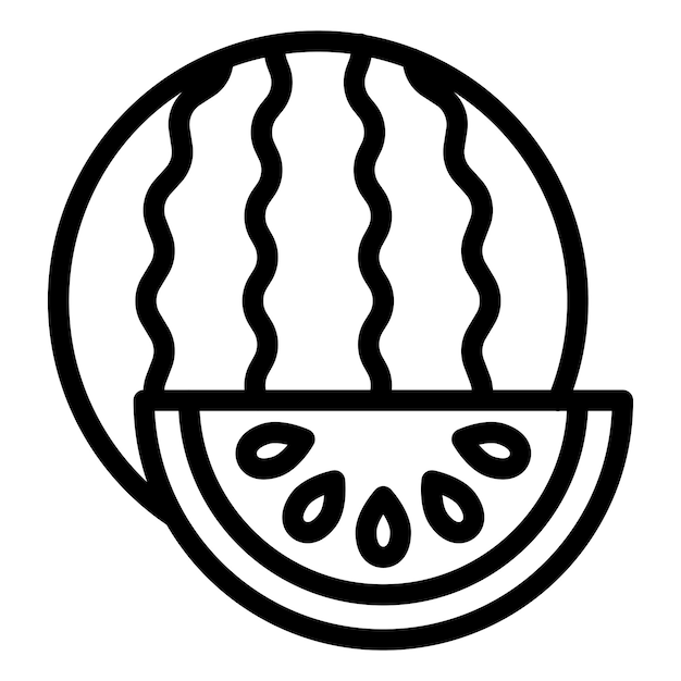 Diseño vectorial Estilo del icono de la sandía