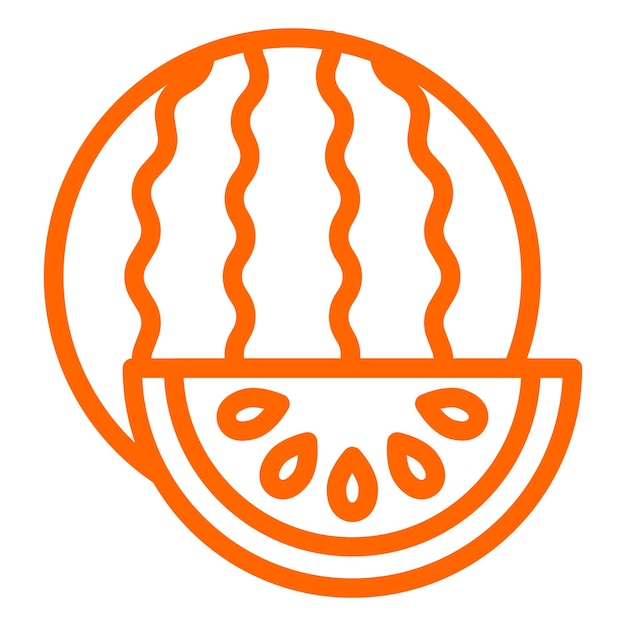 Diseño vectorial Estilo del icono de la sandía