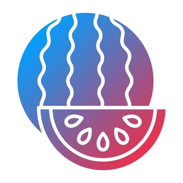 Diseño vectorial Estilo del icono de la sandía