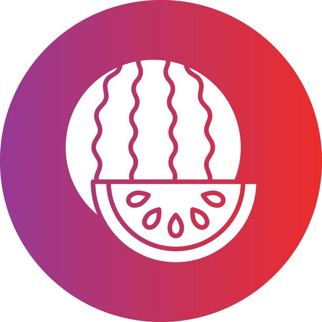 Diseño vectorial Estilo del icono de la sandía
