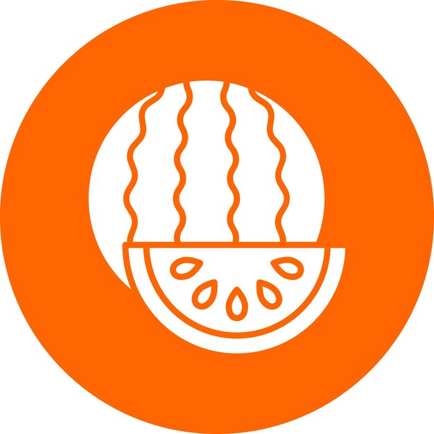 Diseño vectorial Estilo del icono de la sandía