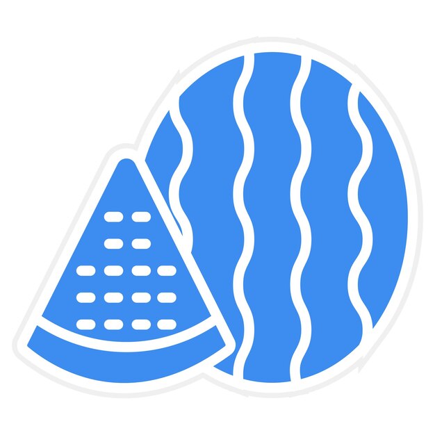 Diseño vectorial Estilo del icono de la sandía