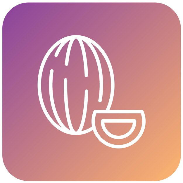 Diseño vectorial Estilo del icono de la sandía