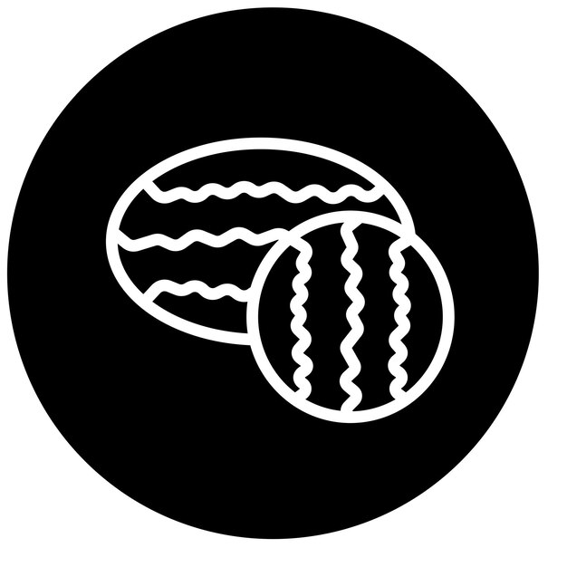Diseño vectorial Estilo del icono de la sandía