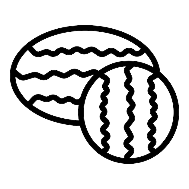 Diseño vectorial Estilo del icono de la sandía