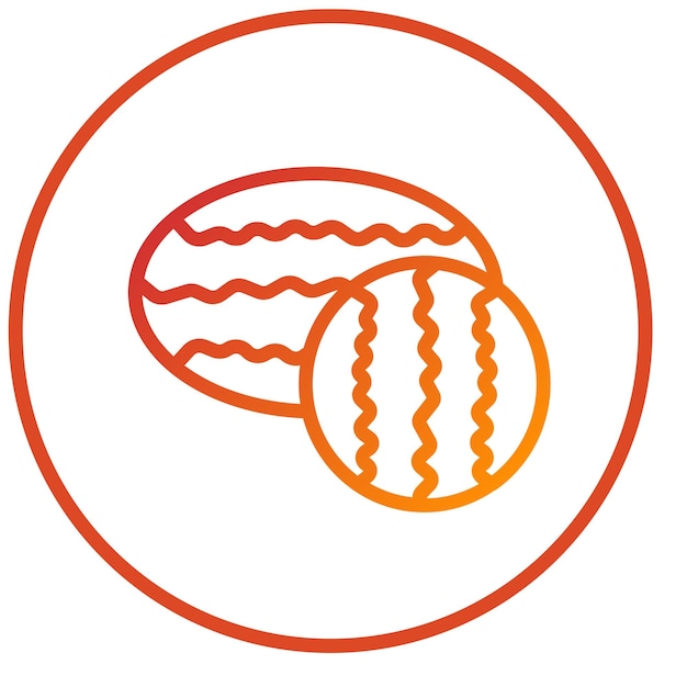 Diseño vectorial Estilo del icono de la sandía