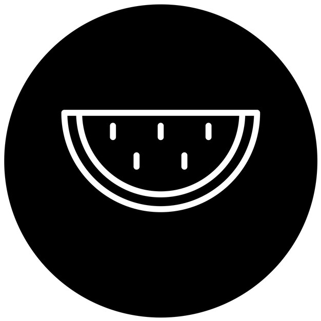 Diseño vectorial Estilo del icono de la sandía