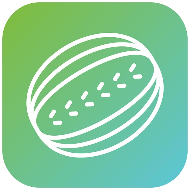 Diseño vectorial Estilo del icono de la sandía
