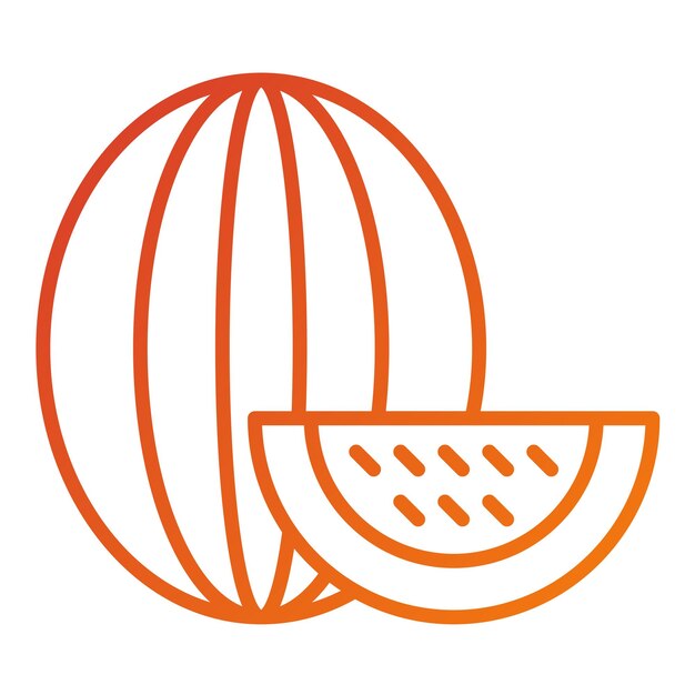 Diseño vectorial Estilo del icono de la sandía