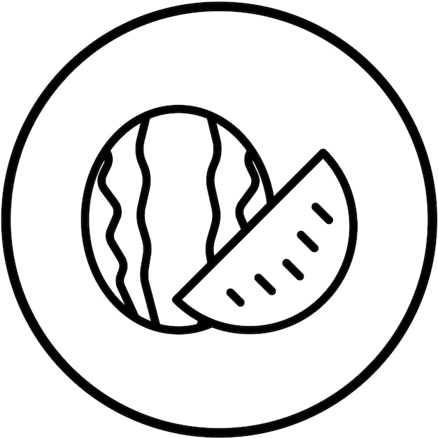 Diseño vectorial Estilo del icono de la sandía