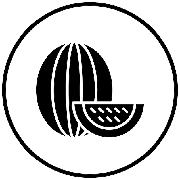 Diseño vectorial Estilo del icono de la sandía