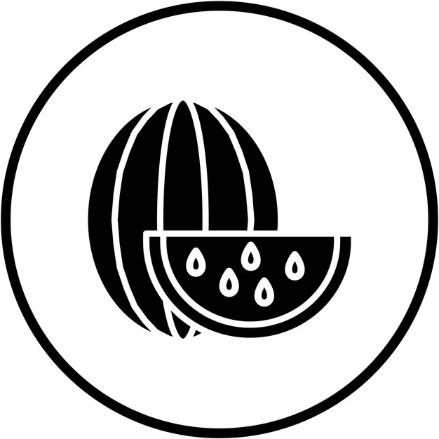 Diseño vectorial Estilo del icono de la sandía