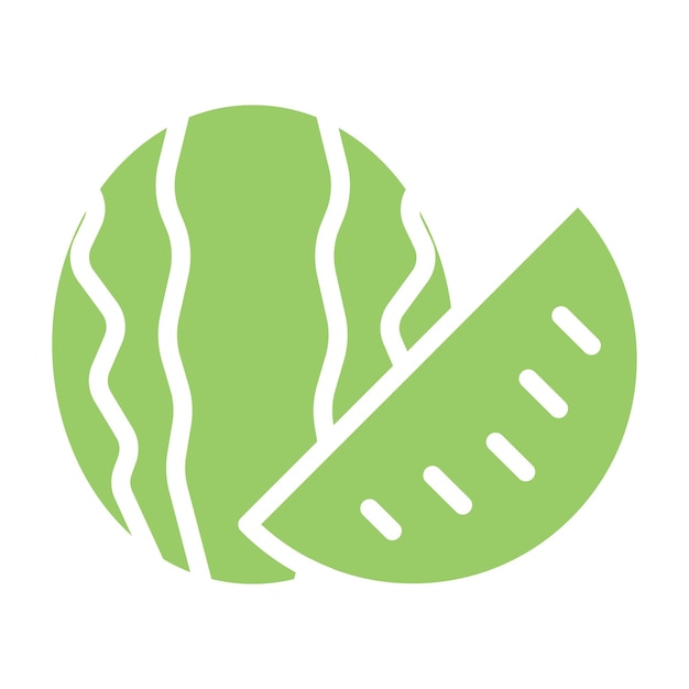 Diseño vectorial Estilo del icono de la sandía