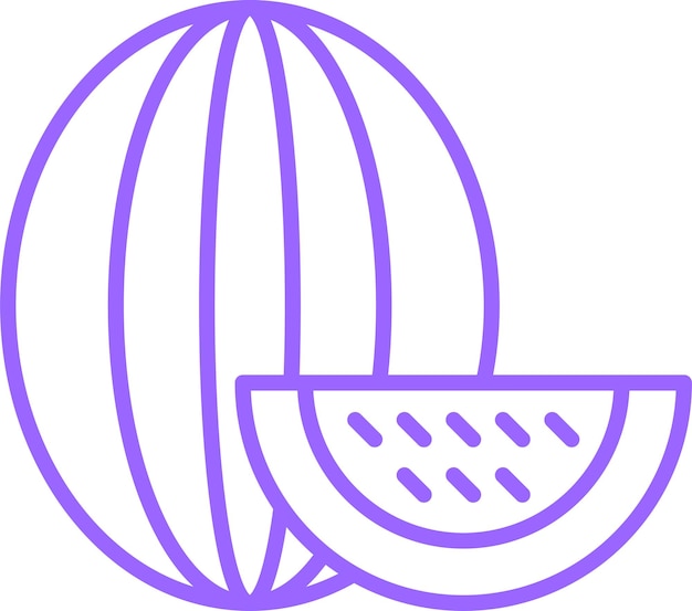 Diseño vectorial Estilo del icono de la sandía