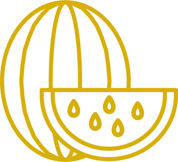 Diseño vectorial Estilo del icono de la sandía