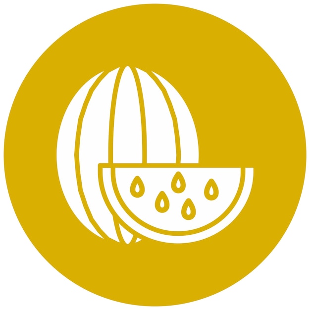 Diseño vectorial Estilo del icono de la sandía
