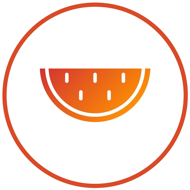 Diseño vectorial Estilo del icono de la sandía