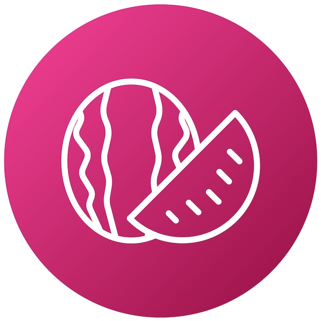 Diseño vectorial Estilo del icono de la sandía