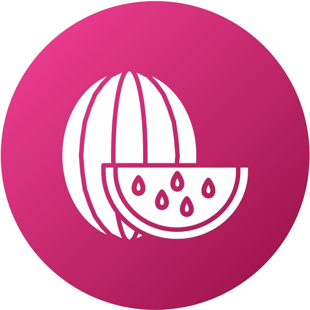 Diseño vectorial Estilo del icono de la sandía